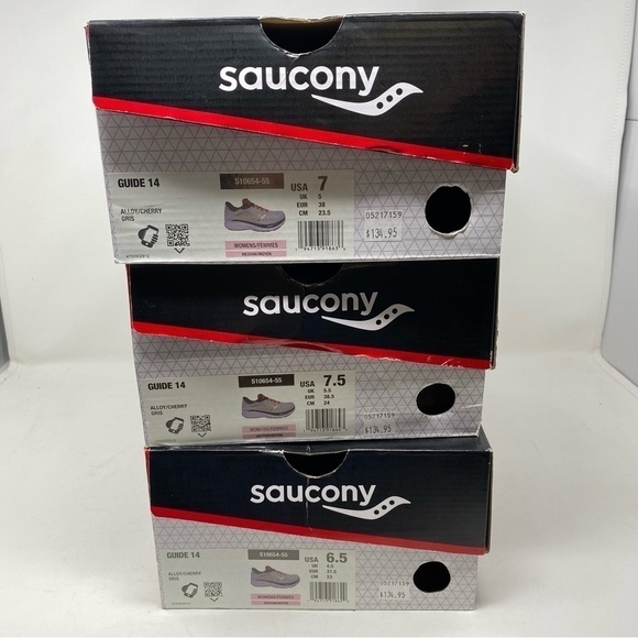 Saucony Guide 14 Women's Running Alloy, Cherry - Picture 7 of 7